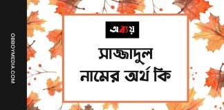 সাজ্জাদুল নামের অর্থ কি