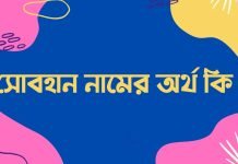 সোবহান নামের অর্থ কি