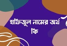 হাফিজুল নামের অর্থ কি