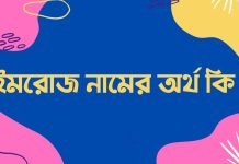 ইমরোজ নামের অর্থ কি | নামটির সম্পর্কে এই কথাটি জানা জরুরী