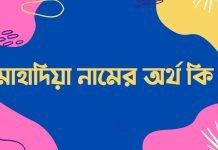 মাহাদিয়া নামের অর্থ কি | নামটির সম্পর্কে এই কথাটি জানা জরুরী মাহাদিয়া নামের অর্থ কি