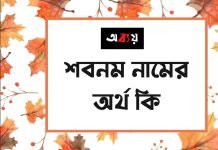 শবনম নামের অর্থ কি | নামটির সম্পর্কে এই কথাটি জানা জরুরী