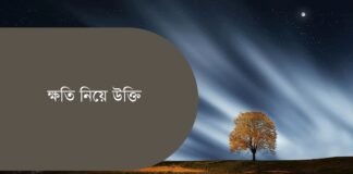 ক্ষতি নিয়ে উক্তি
