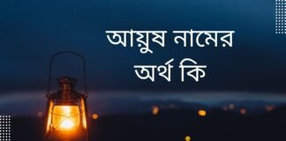 আয়ুষ নামের অর্থ কি