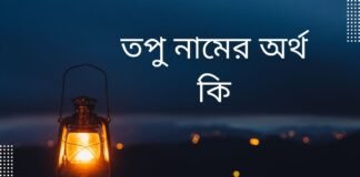 তপু নামের অর্থ কি