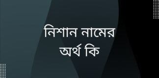 নিশান নামের অর্থ কি