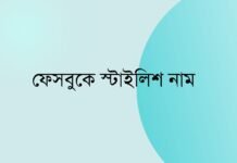 ফেসবুকে স্টাইলিশ নাম