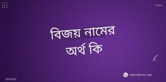 বিজয় নামের অর্থ কি