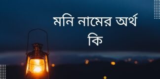 মনি নামের অর্থ কি