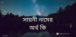 সায়নী নামের অর্থ কি