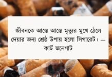 সিগারেট নিয়ে উক্তি