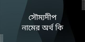 সৌম্যদীপ নামের অর্থ কি