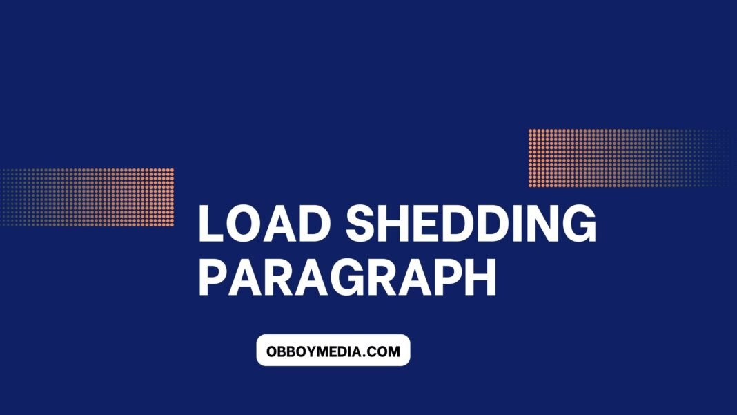 Load shedding paragraph 
