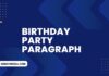 birthday party paragraph
