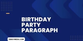 birthday party paragraph