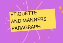 etiquette and manners paragraph