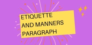 etiquette and manners paragraph