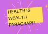 health is wealth paragraph