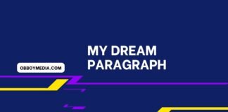 my dream paragraph