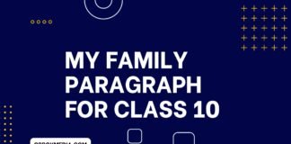 my family paragraph for class 10