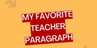 my favorite teacher paragraph