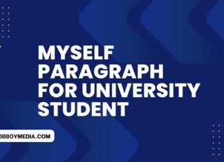 myself paragraph for university student