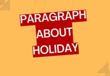 paragraph about holiday