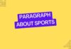 paragraph about sports