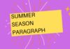 summer season paragraph