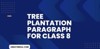 tree plantation paragraph for class 8