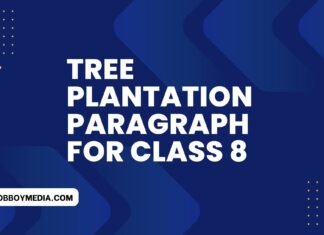 tree plantation paragraph for class 8