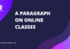 a paragraph on online classes