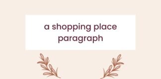a shopping place paragraph