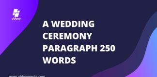 a wedding ceremony paragraph 250 words