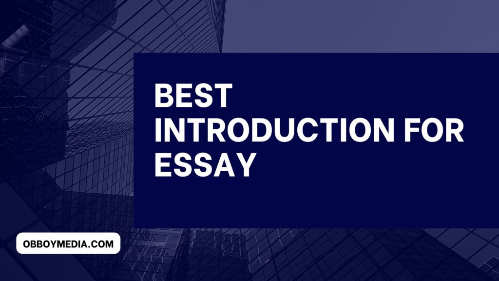 best introduction for essay