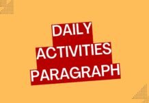 daily activities paragraph
