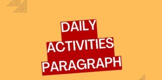 daily activities paragraph