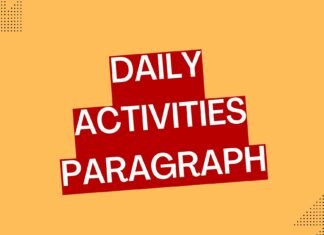 daily activities paragraph