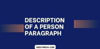 description of a person paragraph