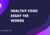healthy food essay 150 words