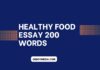 healthy food essay 200 words