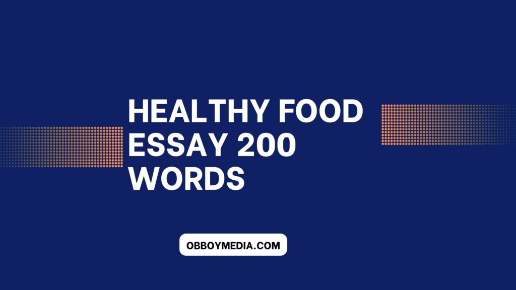 food essay in english 200 words