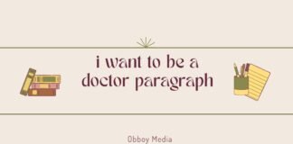 i want to be a doctor paragraph