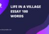 life in a village essay 100 words