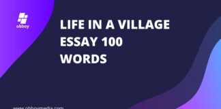 life in a village essay 100 words