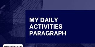 my daily activities paragraph