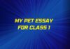 my pet essay for class 1