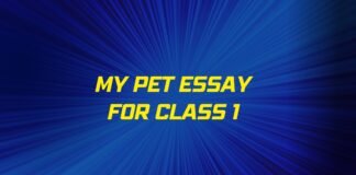my pet essay for class 1