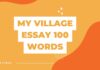 my village essay 100 words