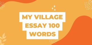 my village essay 100 words
